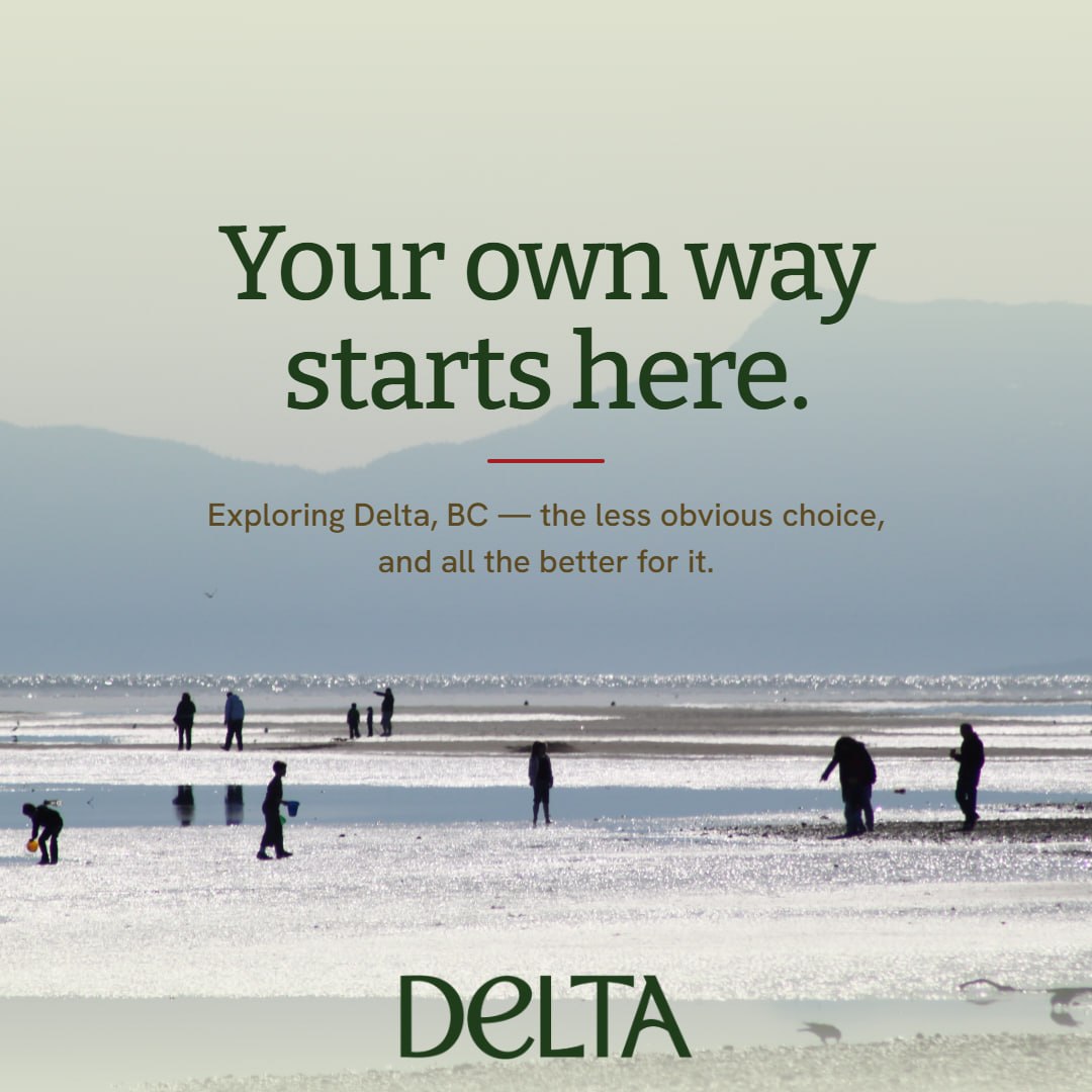 Your own way starts here — Tourism Delta social graphic