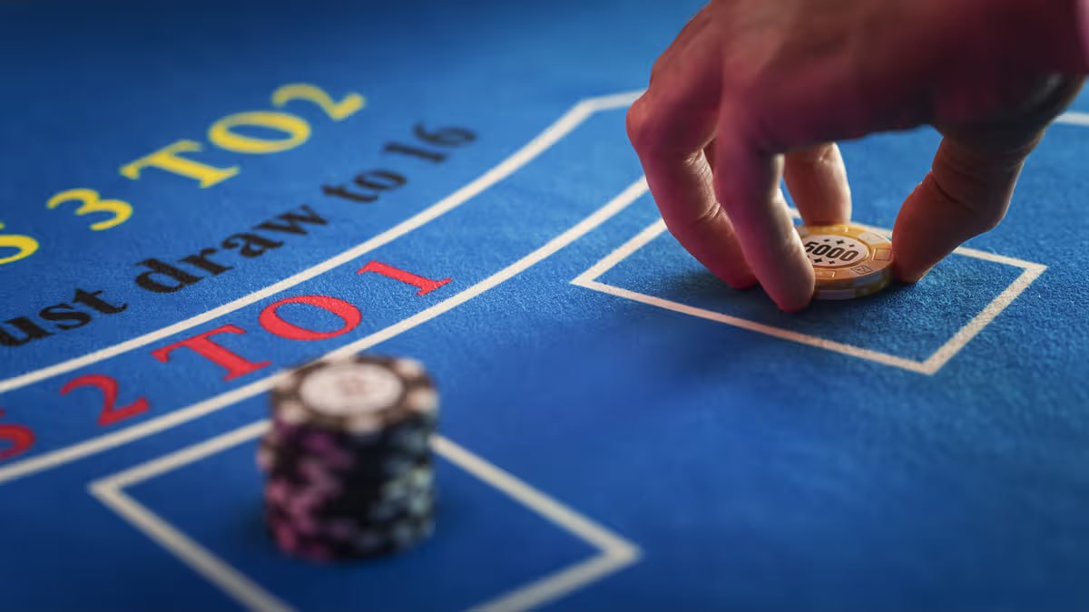 Roulette wheel in casino